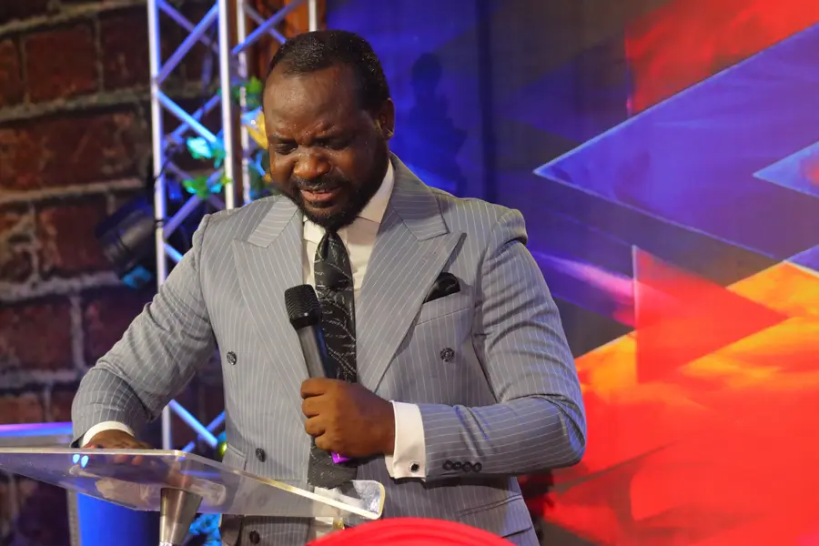 A minister teaching at the podium