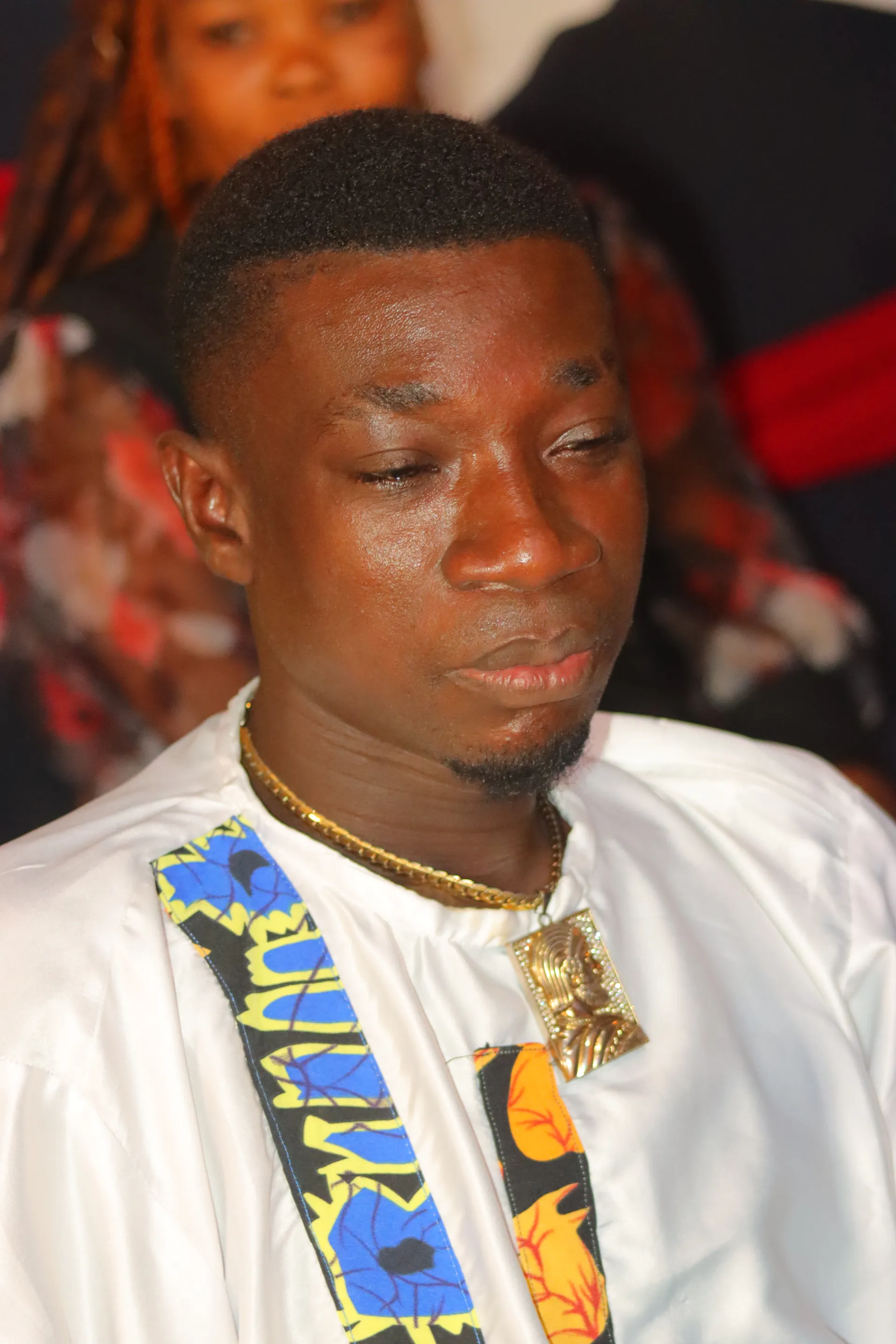A man of the church during a service